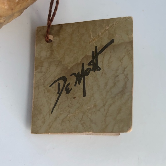 DeMott Metal Sculpture Geese In Flight Copper Brass Steel Mounted On Onyx - Picture 6 of 16